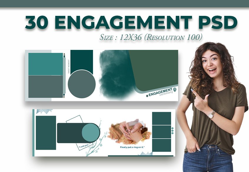 30 Sheet 12X36 Engagement PSD