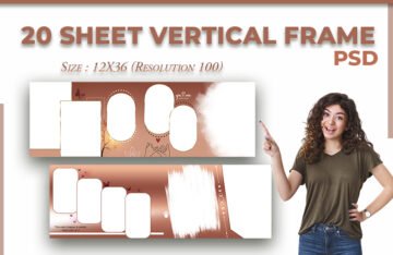 20 Sheets Vertical Frame PSD